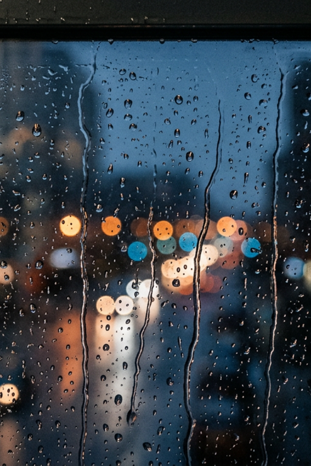 Atmospheric photograph: Rain on Glass
